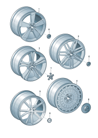 8X0601025M-Wheel rim-aluminium alloy  Colour code: D  -10.12.2012