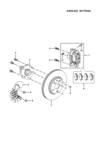 23971415-Caliper assy-fr (15t & DCT/48v or 15t & 7 seat), lh
