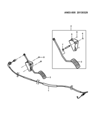23875029-Cable assy, accelerator control