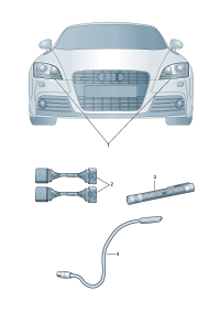 8J1052180-Halogen double head lamp, Bulb sub-assy  LED daytime running light Porsche panamera:  