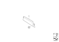 51410433056-Bezel door inside handle carbon lh