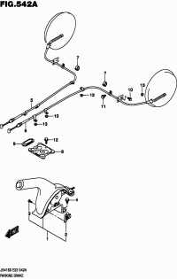 5440164J00-CABLE, PARKING BRAKE RH