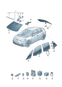 10D845411A-Glass assy-side