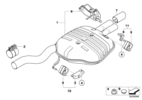 18307535104-Muffler assy-rr