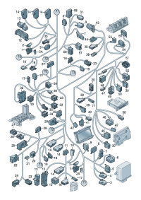 8E0973605-Receptacle, flat contact Connector Speaker assy-tweeter
