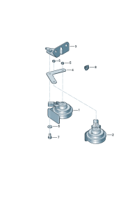 1C0951221-Horn assy-signal D  -20.02.2010
