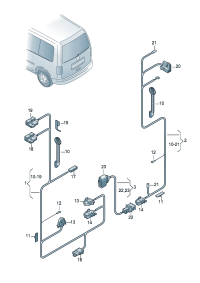 2K0971147-Harness, Cover, rr. hatch