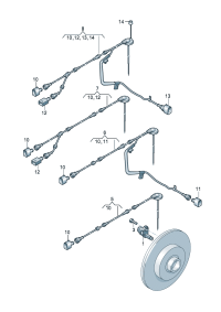 1K0927904AS-Sensor, speed Wiring harness  For w/gas release lamp The model of