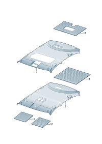 18D867501AG-Moulding roof, for sliding roof Cover  Sensor, rain