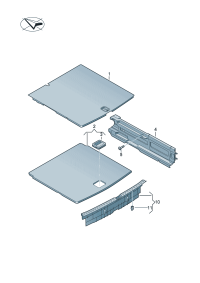 89G8634234PK-Bracket Floor, trunk (black)
