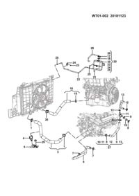 23947636-HOSE, HEATER WATER, OUTLET