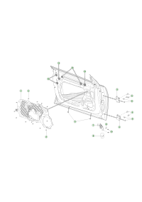 110103499F-HINGE-RHM3S FR DR UPPER RH