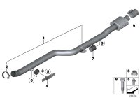 18307646097-Muffler-exhaust pipe fr