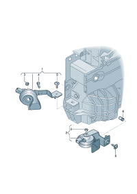 8X0951210E-Horn assy-signal Bracket, signal horn