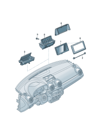 8X0919603B-Display unit For radio: