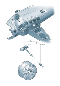 8J0907274C-Monitor, tire pressure Cont unit