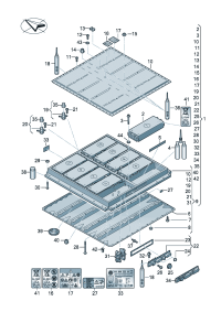 0Z1998003-Servicekit Parts, battery case lwr