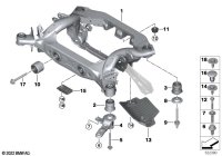 33308839576-Member, rear axle frame