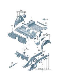 5Q0813115E-Floor sub-assy, luggage