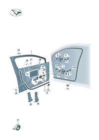 5G4831055AL-Door assy-rr, lh D-07.10.2013