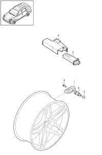 5Q0907275A-Sensor, tire pressure Tire pressure control Porsche panamera: