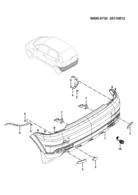 24539293-BAR, REAR BUMPER