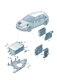 5QE915022CA-Battery-high voltage Control unit, charger voltage  D-31.12.2020