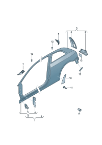 8X3810075-Enclosure, side