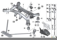 33316853441-Member, rear axle frame