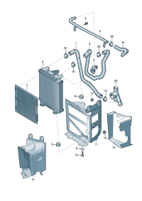 5Q0121093DG-Coolant cooler assy Bracket  Apply: