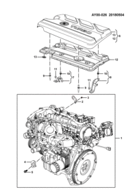 23911324-Bracket, engine cover (r)