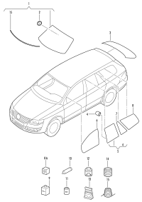 1K9845051F-Glass assy-heatable back window: