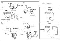 8790236021-ARM SUB-ASSY, OUTER REAR VIEW MIRROR, RH