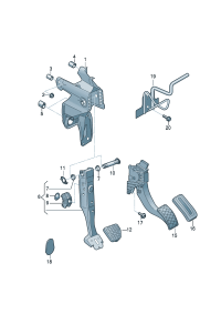 5QD723058S-Brake & clutch Pedal mechanism  Contains:   D  -09.11.2020