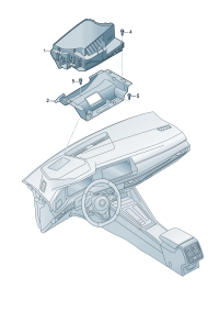 5H1919608-Unit, control Projection-glass (Head-up display system)