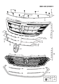 23552634-GRILLE ASSY F A