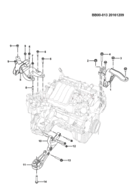 23551945-Mounting, transmission rear