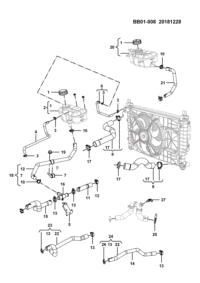 23984902-HOSE, HEATER WATER, OUTLET