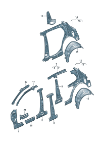 1K6810718-Reinforcement, front lower