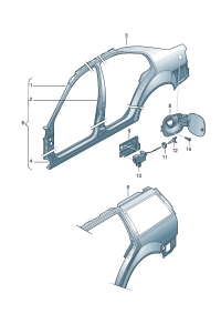 1J5809605E-Enclosure, side Contains: