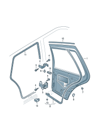 1J5867367HFKL-Seal, door (bright black/pearl ash), inner