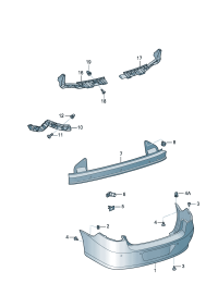 18G807421AGRU-Cover, bumper (primer)