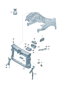 1T0805588AC-Bracket, frt w/water Bracket, cooler