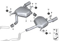 18307647066-Muffler with exhaust door, rh/lh
