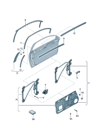 1C0837655C-Window regulator without m