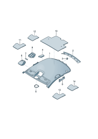1C0867501S86S-Molding a roof For car models with sliding roof Use as needed: (milky white)