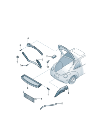 1C0867605GB41-Garnish, rr. hatch Companion usage: (black)