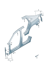 8YD810075-Frame, quarter panel