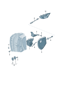 8Y1837349-Cover, door lock