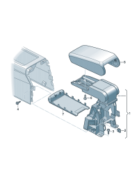 8YG8642494PK-Cover, ctr armrest (ghost (black))